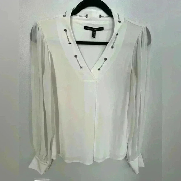 White House Black Market - Chain Detail Blouse - Picture 5 of 9
